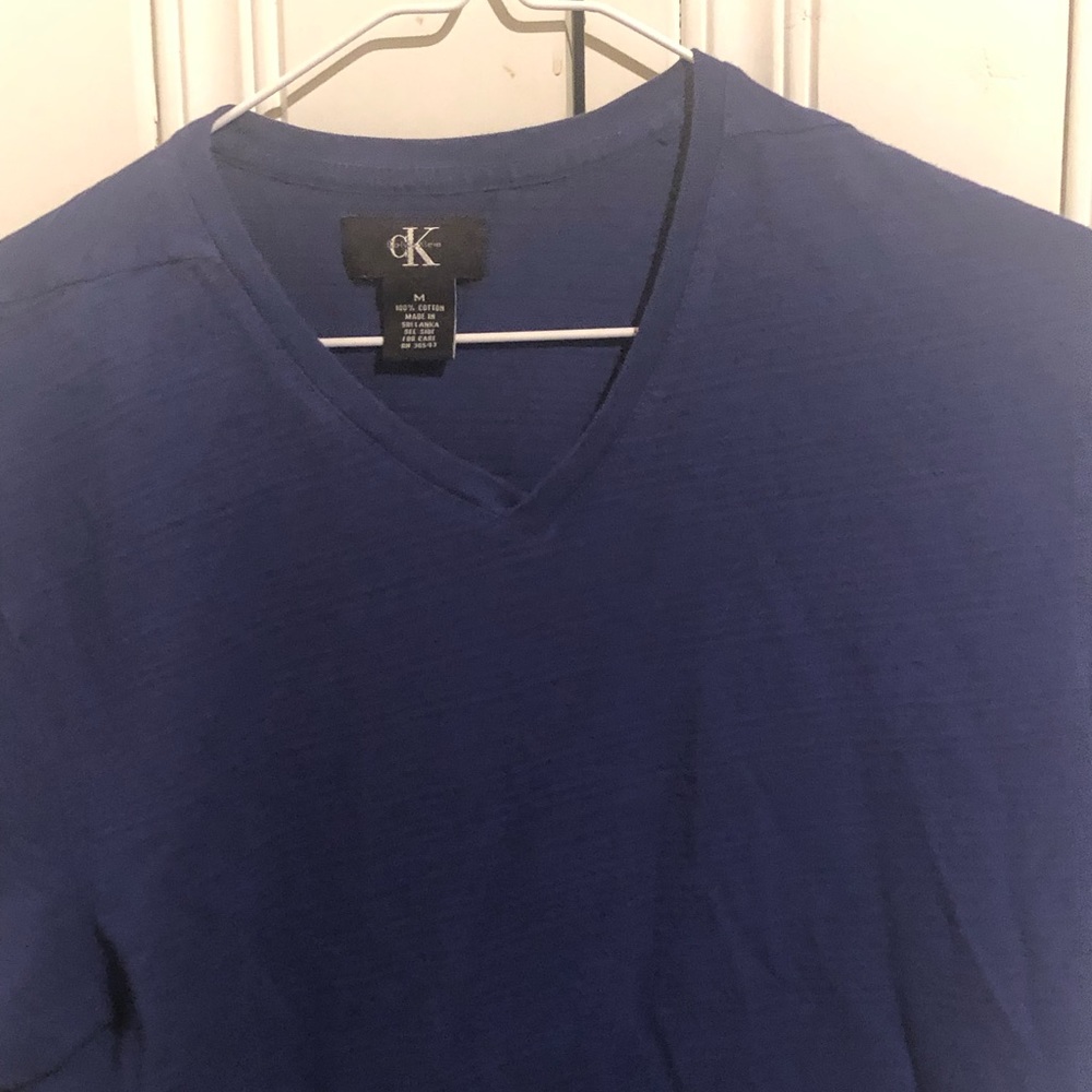 Blue Calvin Klein tee shirt